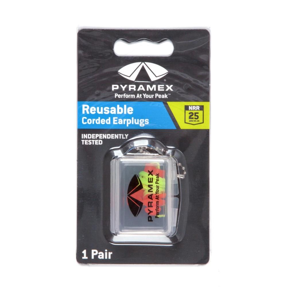Pyramex - Reusable Corded Earplugs in Plastic Case - NRR 25dB - 1 pair