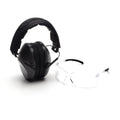 Pyramex Clear Lens with VG Low Profile Gray Earmuff