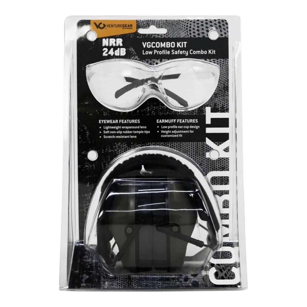 Pyramex Clear Lens with VG Low Profile Pink Earmuff