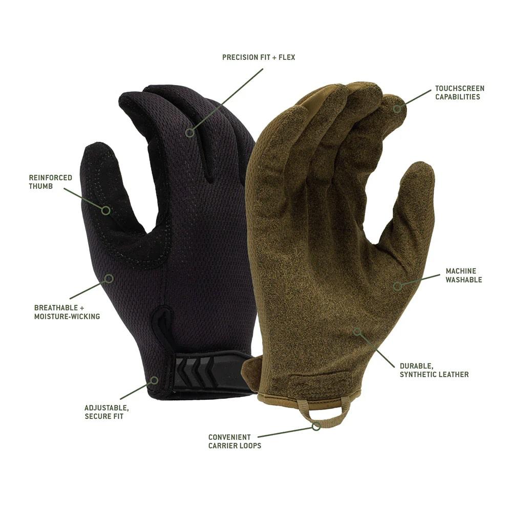 Venture Gear Tactical Gloves Medium Duty Adjustable Operator H&L Coyote Med
