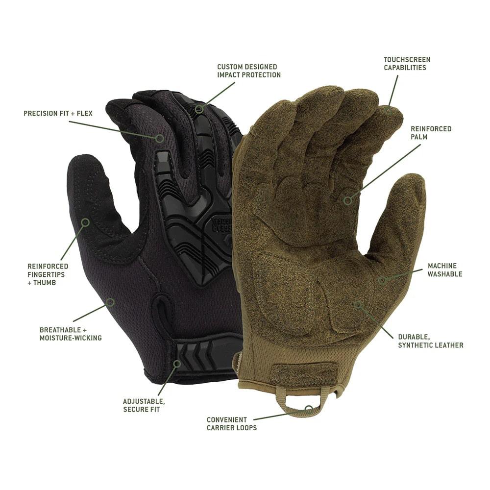 Venture Gear Tactical Gloves Heavy Duty Impact Operator H&L  Black X Large
