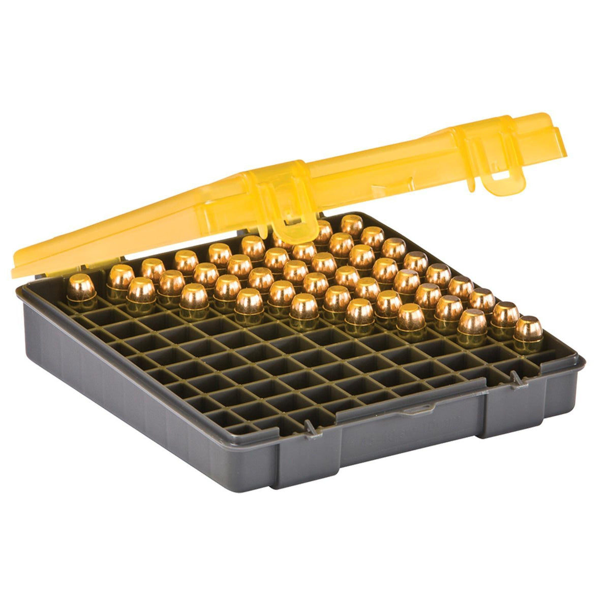 CARTRIDGE BOX .45- 40SW -10MM AMBER/CHARCOAL 100ct.
