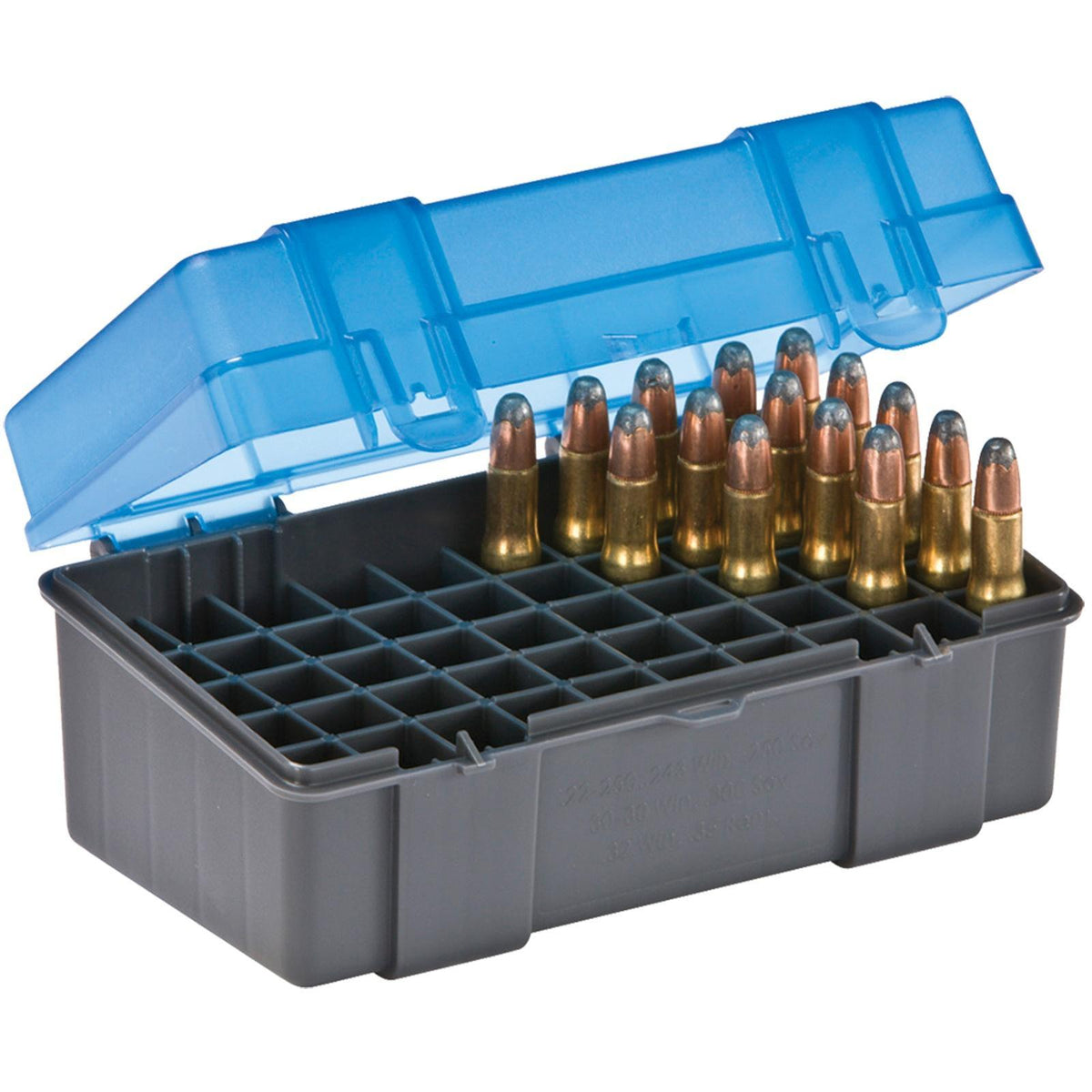 CARTRIDGE BOX .22-250 - .35REM BLUE/CHARCOAL 50ct.