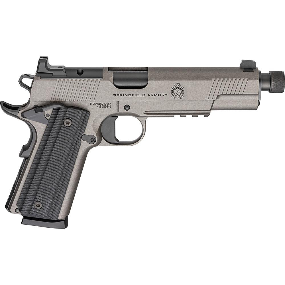 SPRINGFIELD ARMORY 1911 OPERATOR AOS 5.75 THRED BRL 45 ACP PISTOL GRY