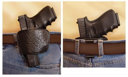 BELT SLIDE HOLSTER, FITS MEDIUM TO LARGE FRAME AUTO HANDGUNS-BLACK