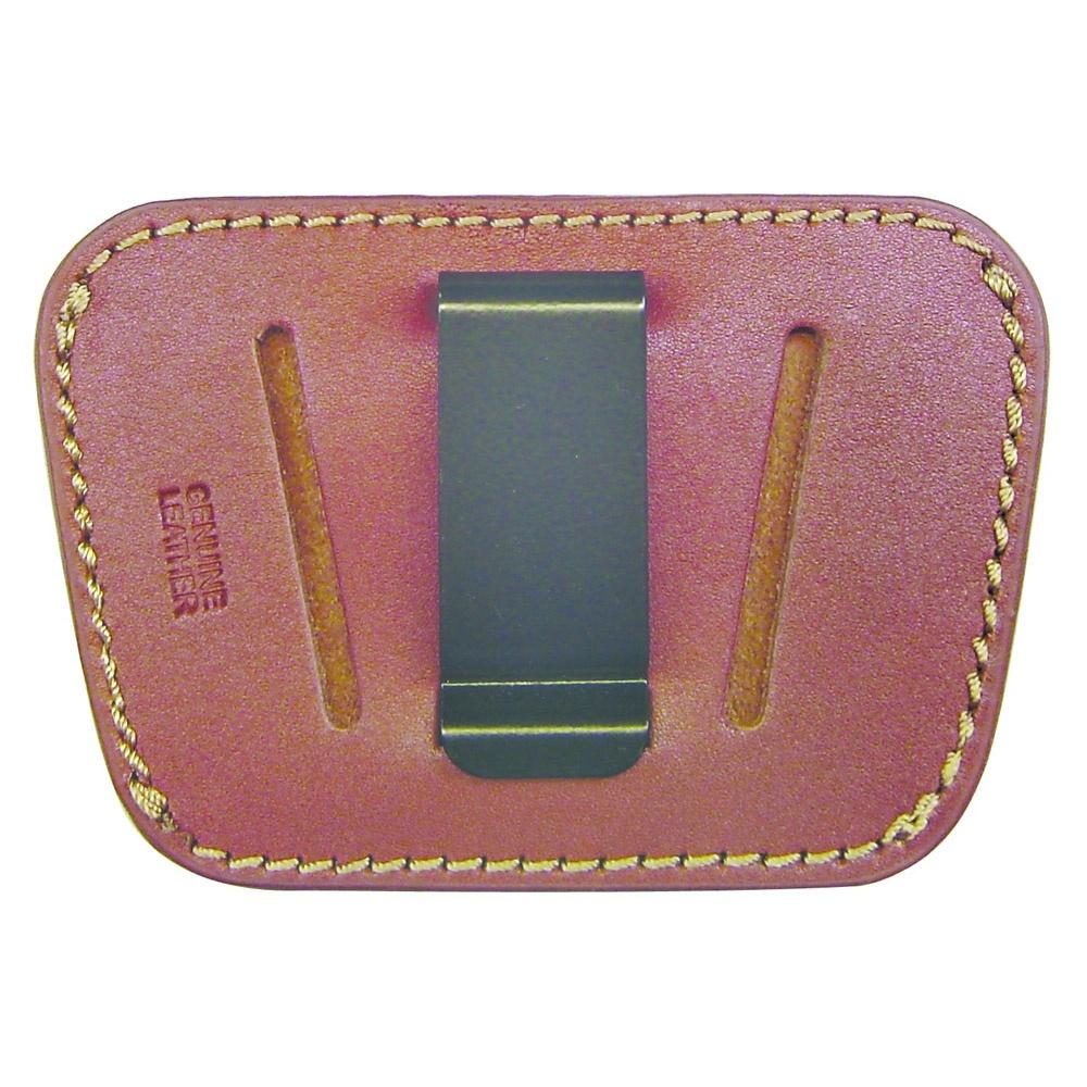 BELT SLIDE HOLSTER, FITS SMALL TO MEDIUM FRAME AUTO HANDGUNS-BROWN