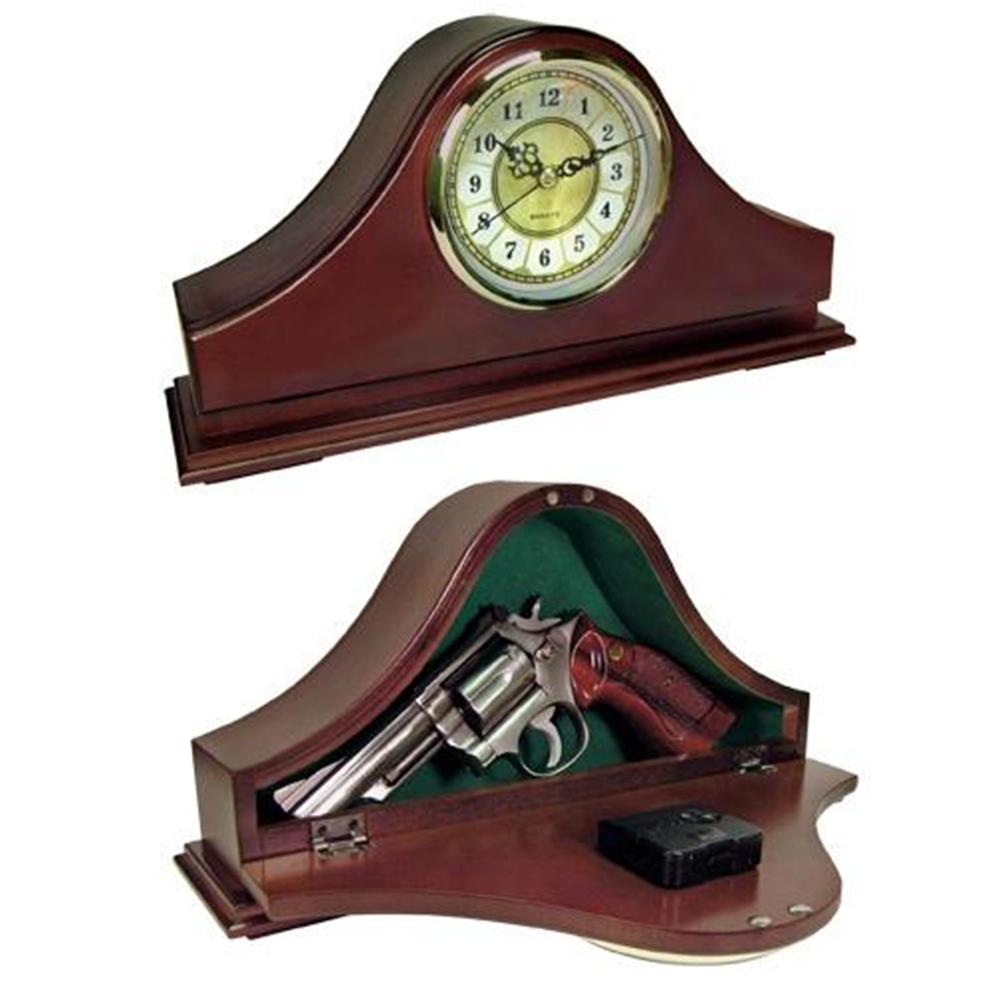CONCEALED MANTLE GUN CLOCK