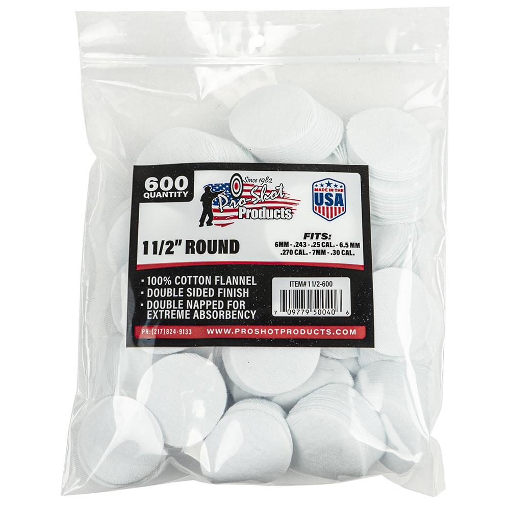 COTTON CLEANING PATCH 1-1/2 6MM RND 600/CT