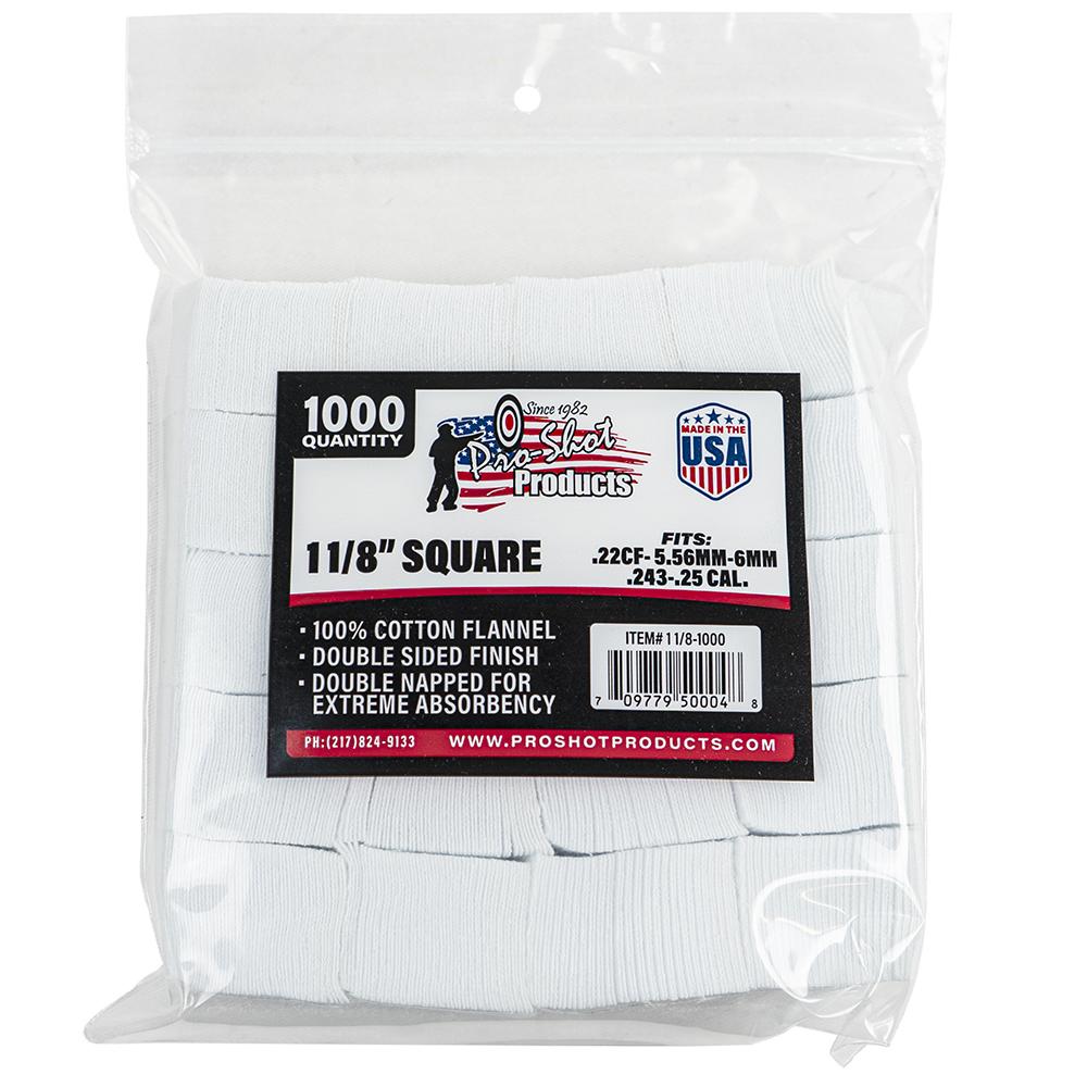 COTTON CLEANING PATCH SQ 1-1/8 .22/270 1000/CT