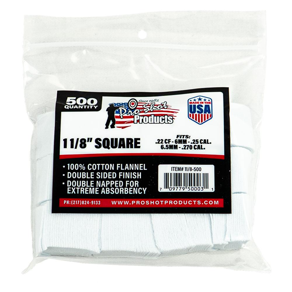 COTTON CLEANING PATCH SQ 1-1/8 .22/270 500/CT
