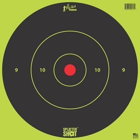 Splatter Shot 12 Green Bull's-eye Target - 5 Qty. pack peel & stick