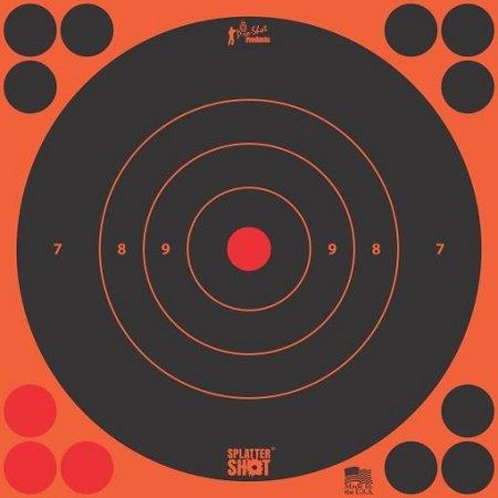 Splatter Shot 12 ORANGE Bull's-eye Target - 5 Qty. pack peel & stick