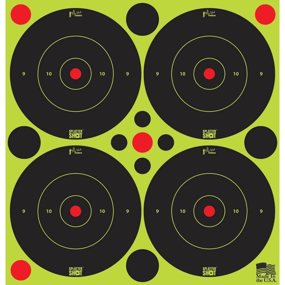 3 Green Splatter Shot Bullseye with Pasters
