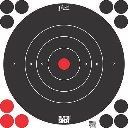 Splatter Shot 8 WHITE Bull's-eye Target - 6 Qty. pack