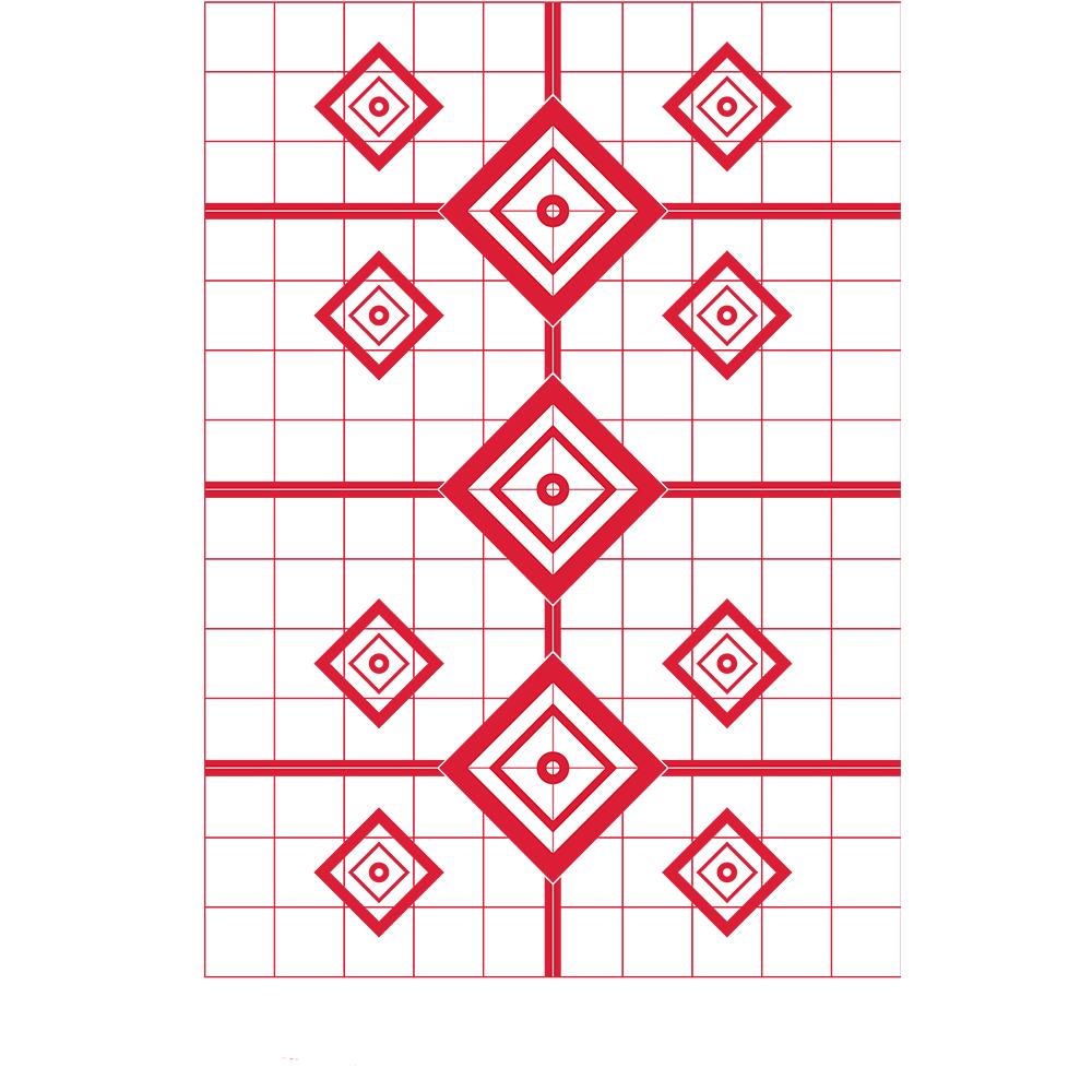 200 YARD RIFLE SIGHT IN TARGET 23 X 35  5 PACK  (RED)
