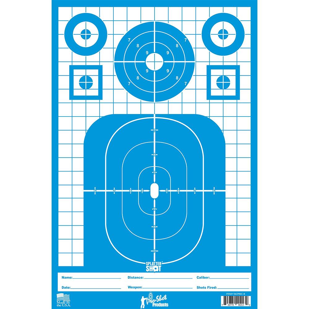 Tactical Precision Target Pistol/Rifle/Shotgun Blue 8 Pack