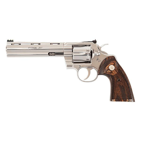 Colt Target Python 6in 357 Mag 6rd Stainless Walnut Medallion Grip