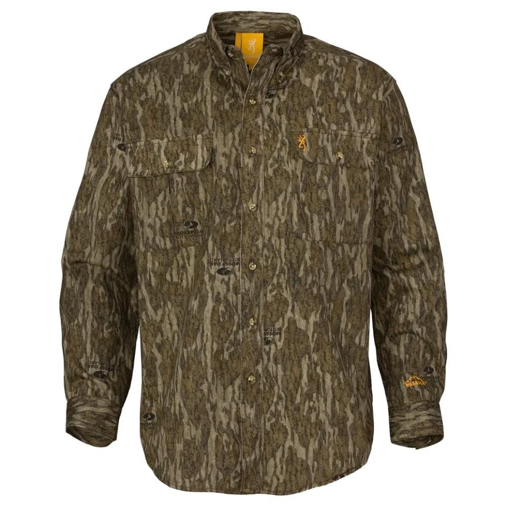 Browning WASATCH-CB Button-Front 2 Pocket Shirt MOBottomland L