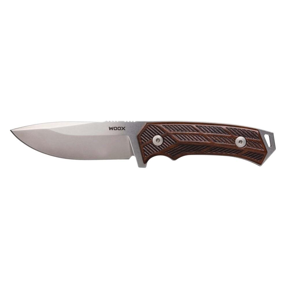 WOOX Rock 62 Fixed 4.25in Grey Blade Walnut Engraved Handle