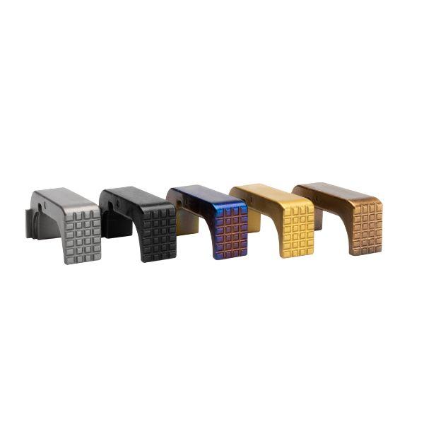 Shield Arms Glock 43X  48 Mag Catch Release  Steel  Black Nitride