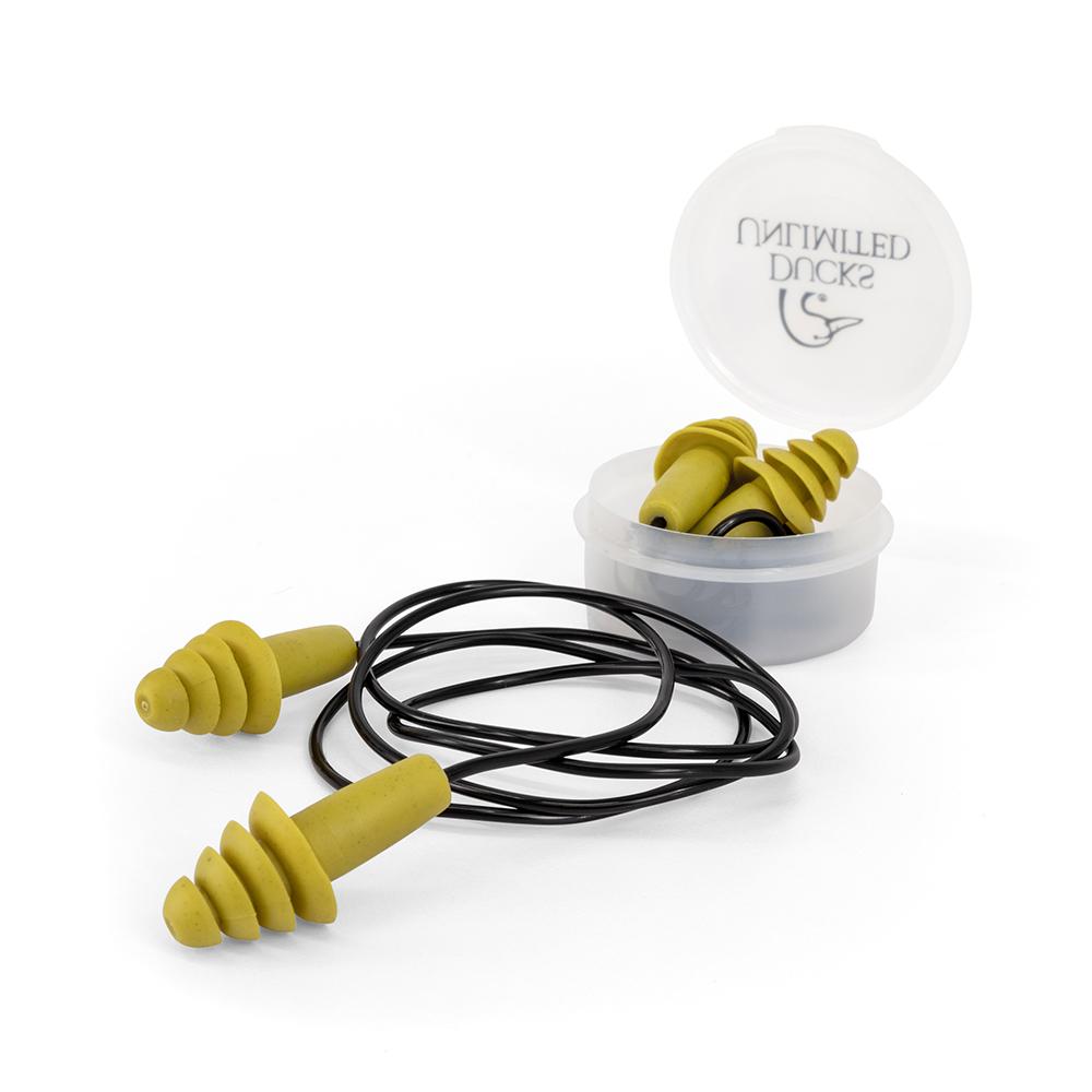 Ducks Unlimited Reusable Earplugs - Green - Pack of 2 Pair with Case