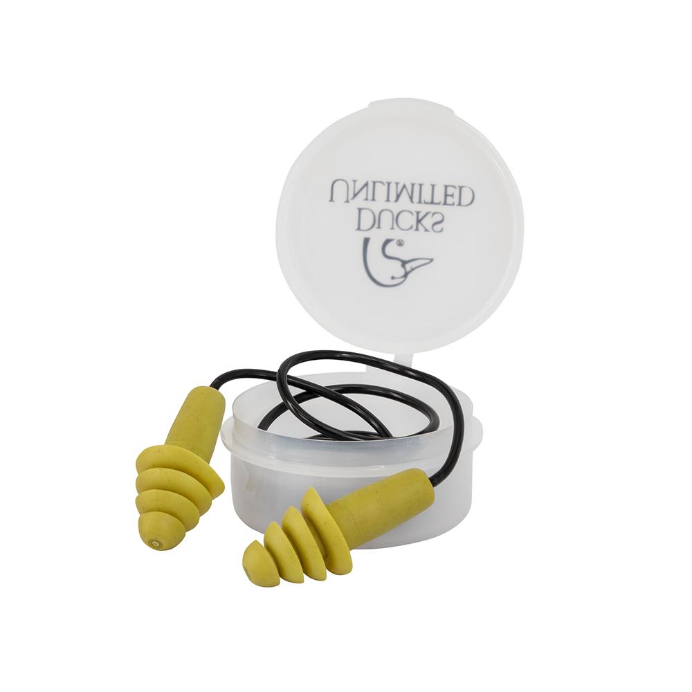 Ducks Unlimited Reusable Earplugs - Green - Pack of 2 Pair with Case
