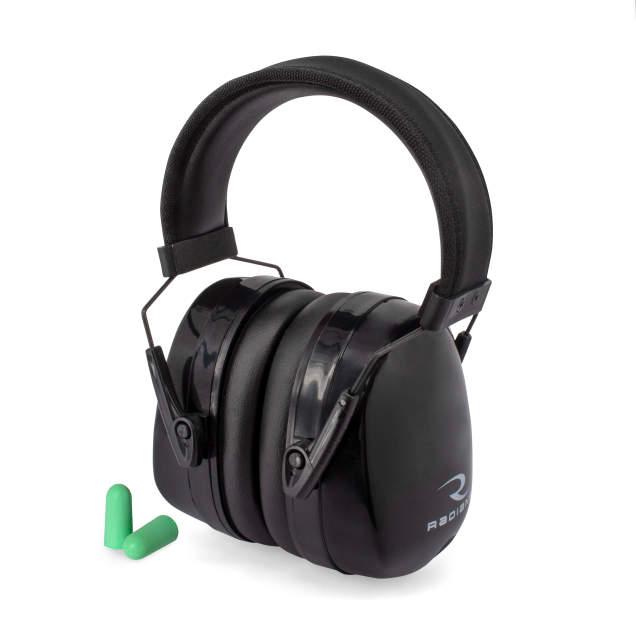 Ear Muff Black with 2 pair free plugs NRR 38