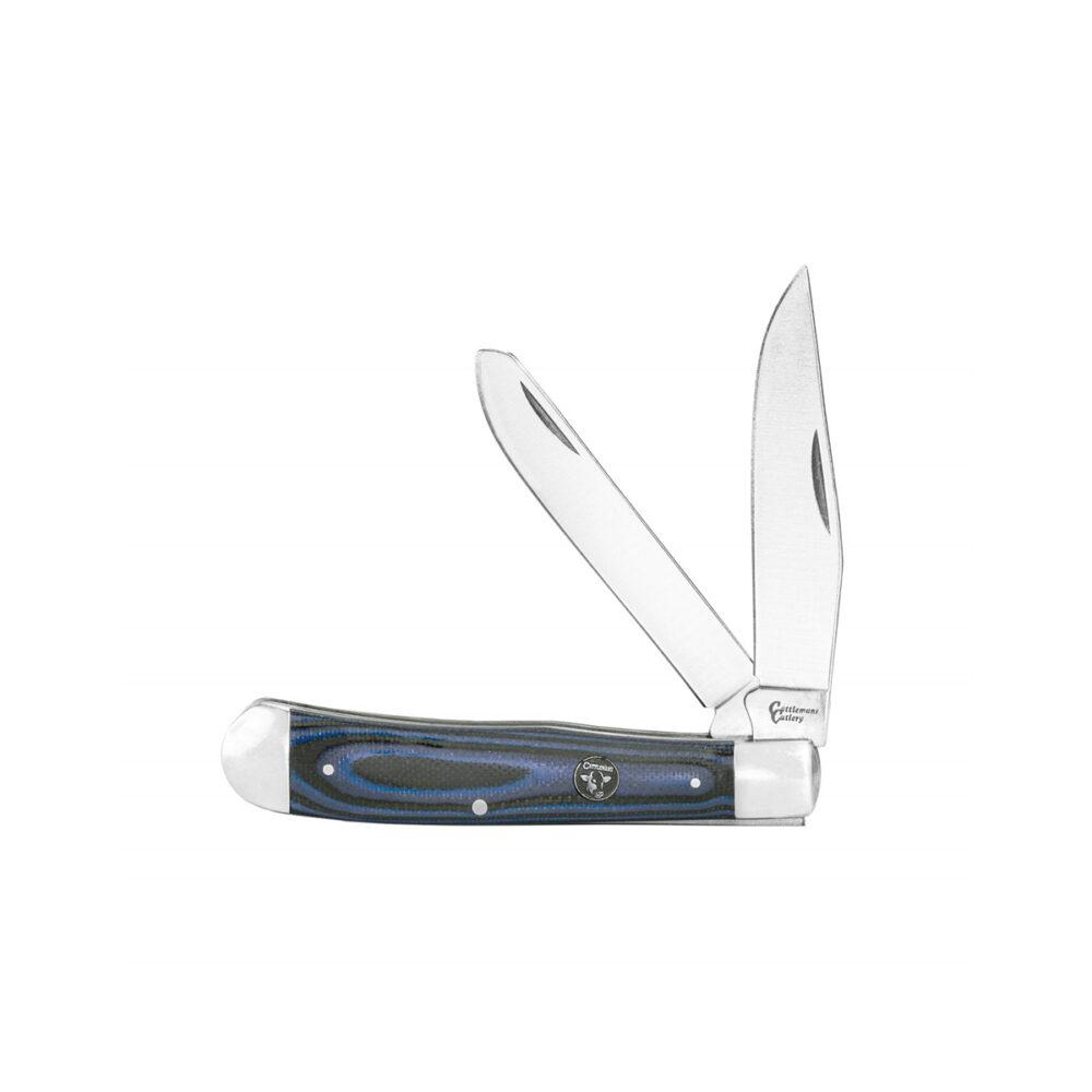 Cattleman Knife Cowhand Trapper - Blue - 2 Blade (4.125in / 3.25in)