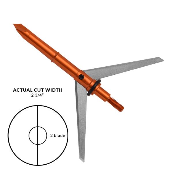 Dead Ringer Broadhead Super-Freak Extreme 100 Grain 2 Blade (w/ 2.75in Cut)
