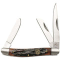 Roper Knife Stockman Chaparral Series - Brown bone 3 Blades 2.5in