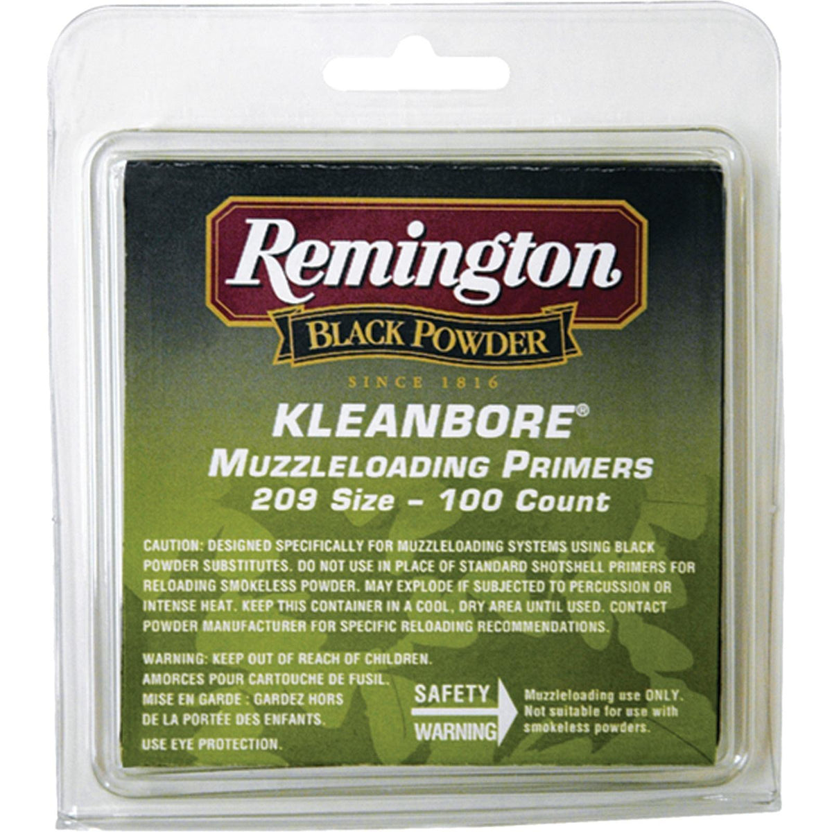 REMINGTON PRIMER #209 KLEANBORE MUZZLELOADING 100/CT