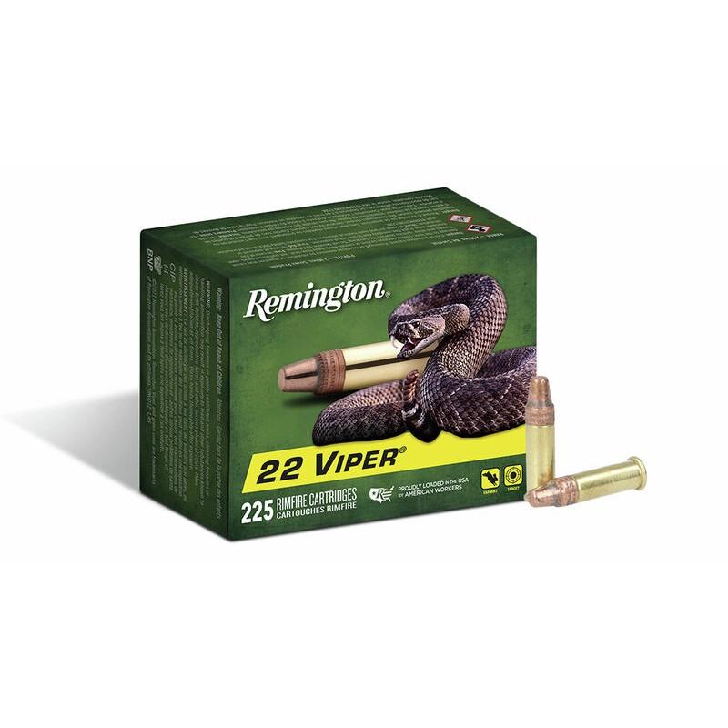 REMINGTON HANDGUN VIPER 22 LR 36GR PLATED TRUNCATED CONE SOLID AMMO 225RD