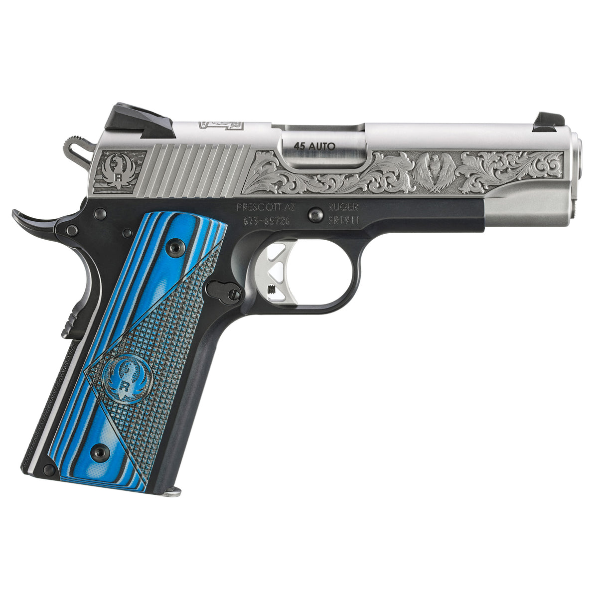 Ruger SR1911 - 45 ACP 4.25" 7rd (Anodized Frame and Low-Glare Stainless Slide) [RUG16702]