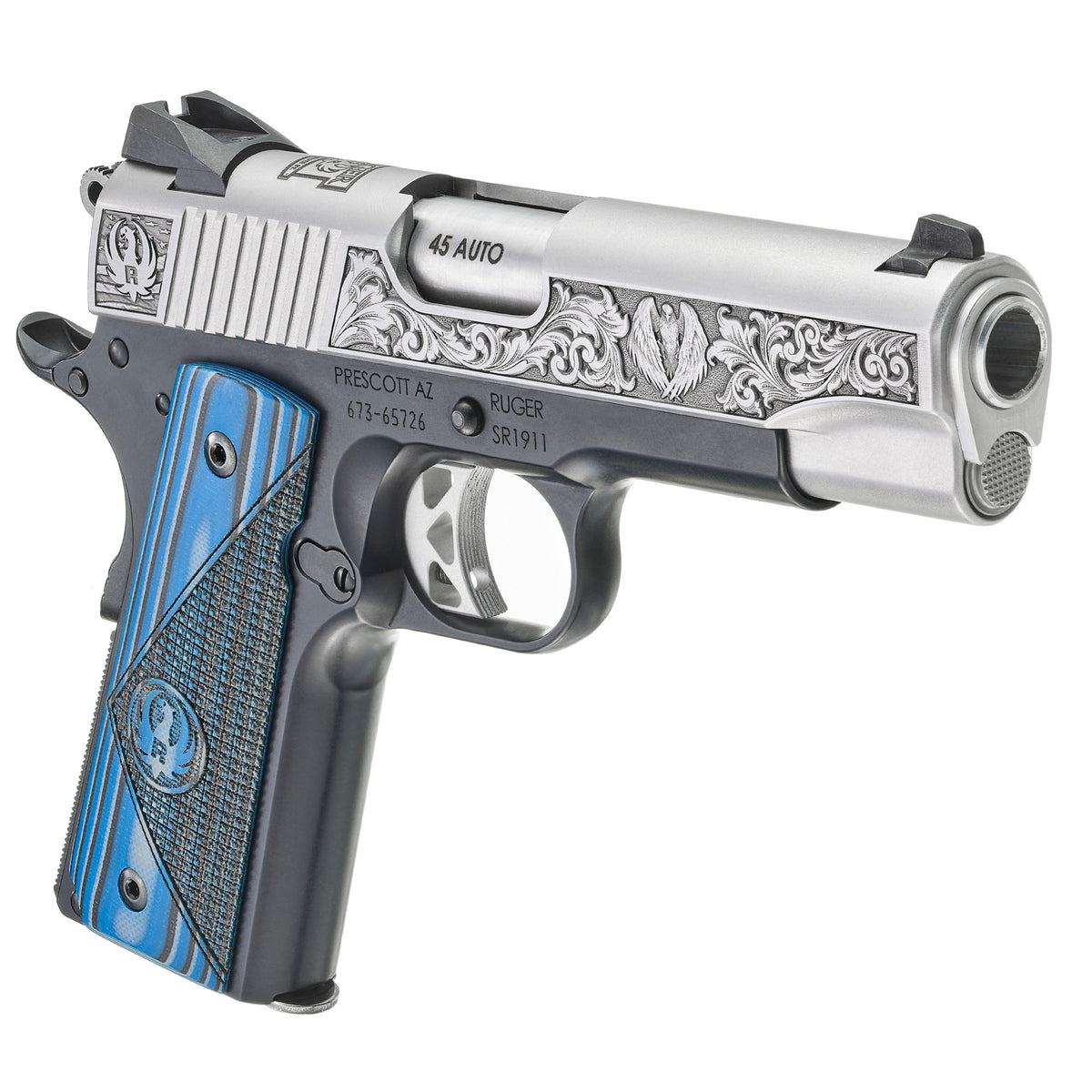 Ruger SR1911 - 45 ACP 4.25" 7rd (Anodized Frame and Low-Glare Stainless Slide) [RUG16702]