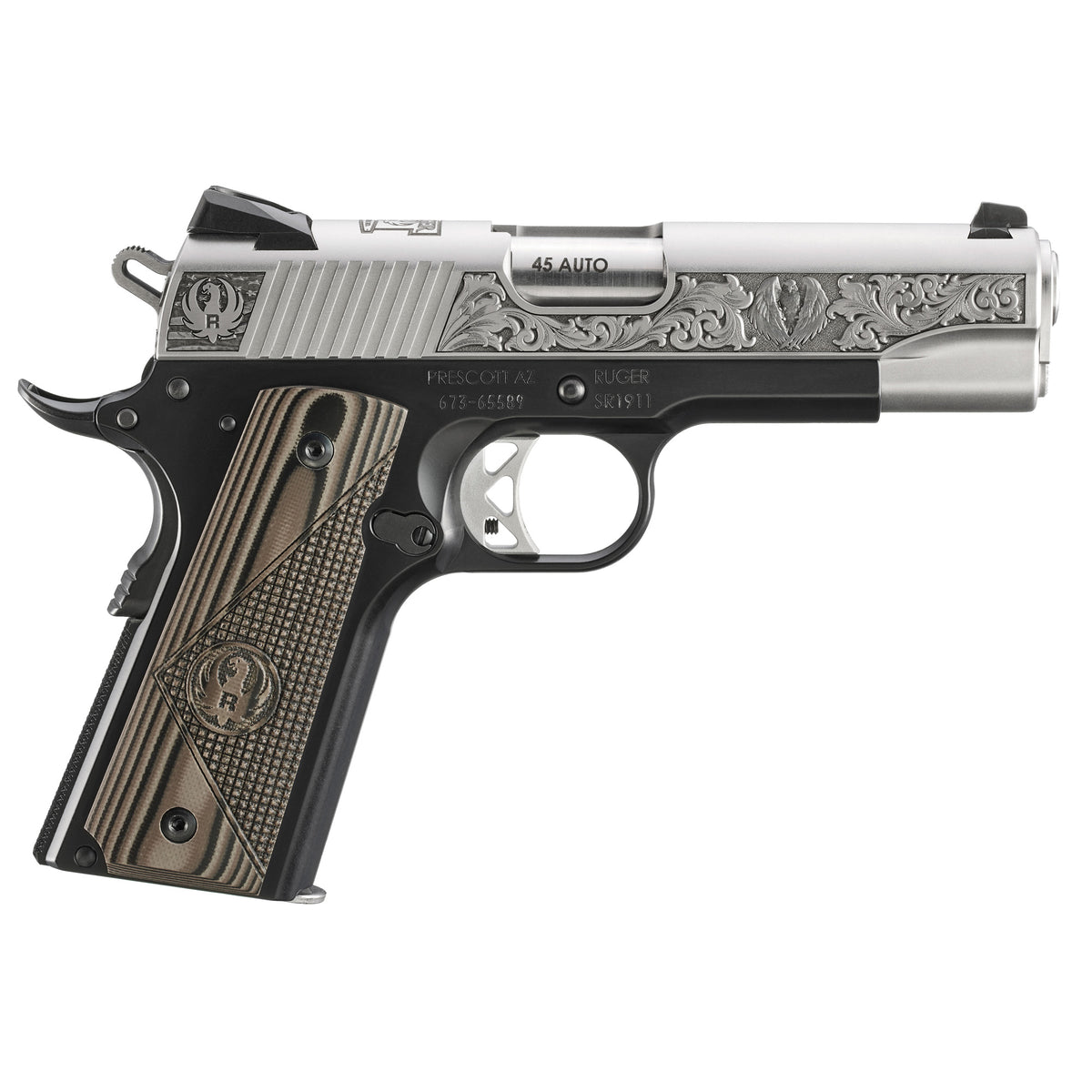 Ruger SR1911 - 45 ACP 4.25" 7rd (Anodized Frame and Low-Glare Stainless Slide) [RUG16703]