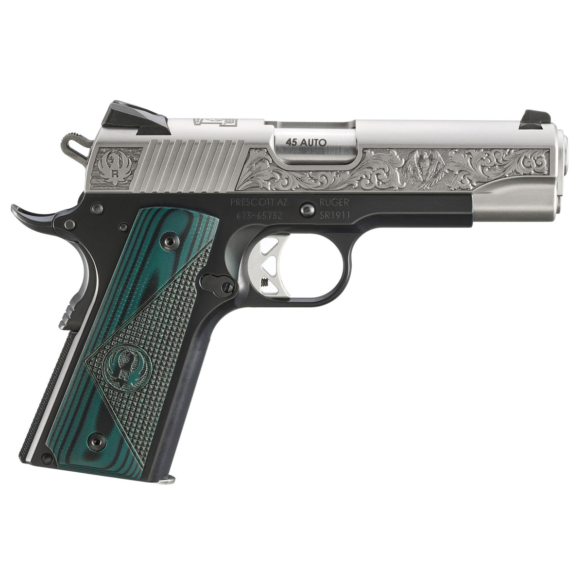 Ruger SR1911 - 45 ACP 4.25" 7rd (Anodized Frame and Low-Glare Stainless Slide) [RUG16704]