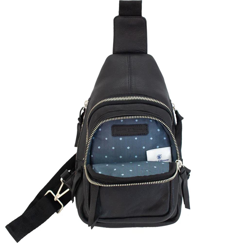 Smith & Wesson Leather CCW Sling Bag - Black