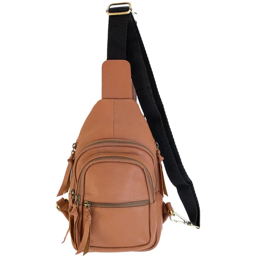 Smith & Wesson Leather CCW Sling Bag - Tan
