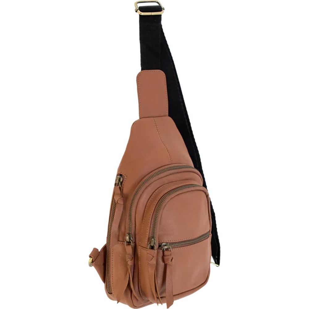 Smith & Wesson Leather CCW Sling Bag - Tan