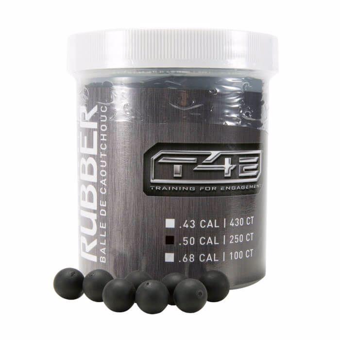 Umarex T4E Paintballs .50 Cal Ammo Black 250/Ct