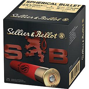 410 SPHRCL BULLET 2-1/2, 3 PELLET #000 25RD bx