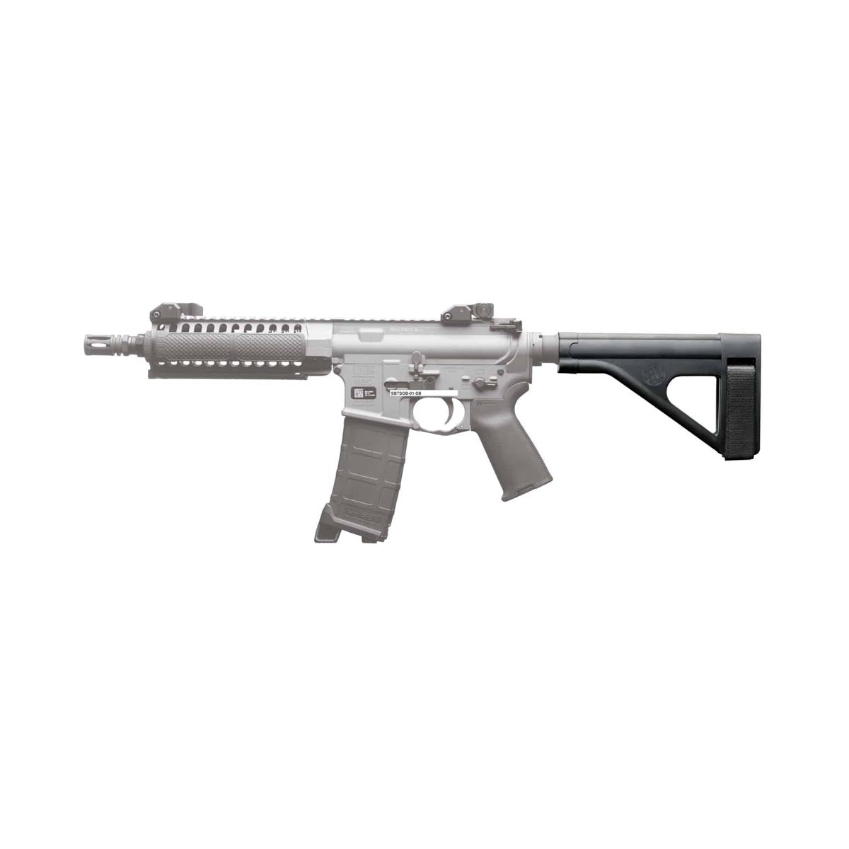 SB Tactical SOB Pistol Stabilizing Brace w/ Nylon Strap - Fits AR Pistol Buffer Tubes
