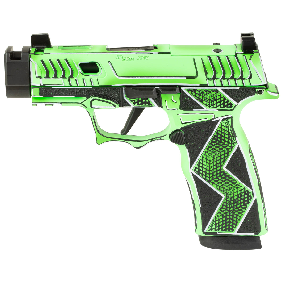 Sig Sauer P365X Komodo Anime - 9MM 17rd (Custom Dayglow Green Cerakote Finish by Shark Coast Tactical) [SCT300-252-0408-