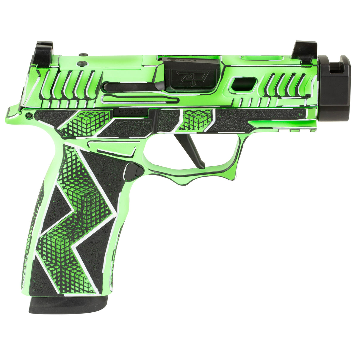 Sig Sauer P365X Komodo Anime - 9MM 17rd (Custom Dayglow Green Cerakote Finish by Shark Coast Tactical) [SCT300-252-0408-