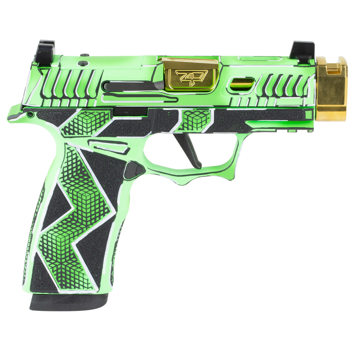 Sig Sauer P365X Komodo Anime - 9MM 17rd (Custom Dayglow Green Cerakote Finish by Shark Coast Tactical) [SCT300-252-0409-