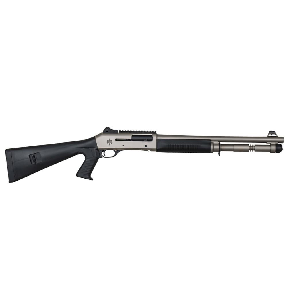 MAC 1014 Marine 18.5 12 ga Semi auto tube fed shotgun 5+1 Nickel Finish