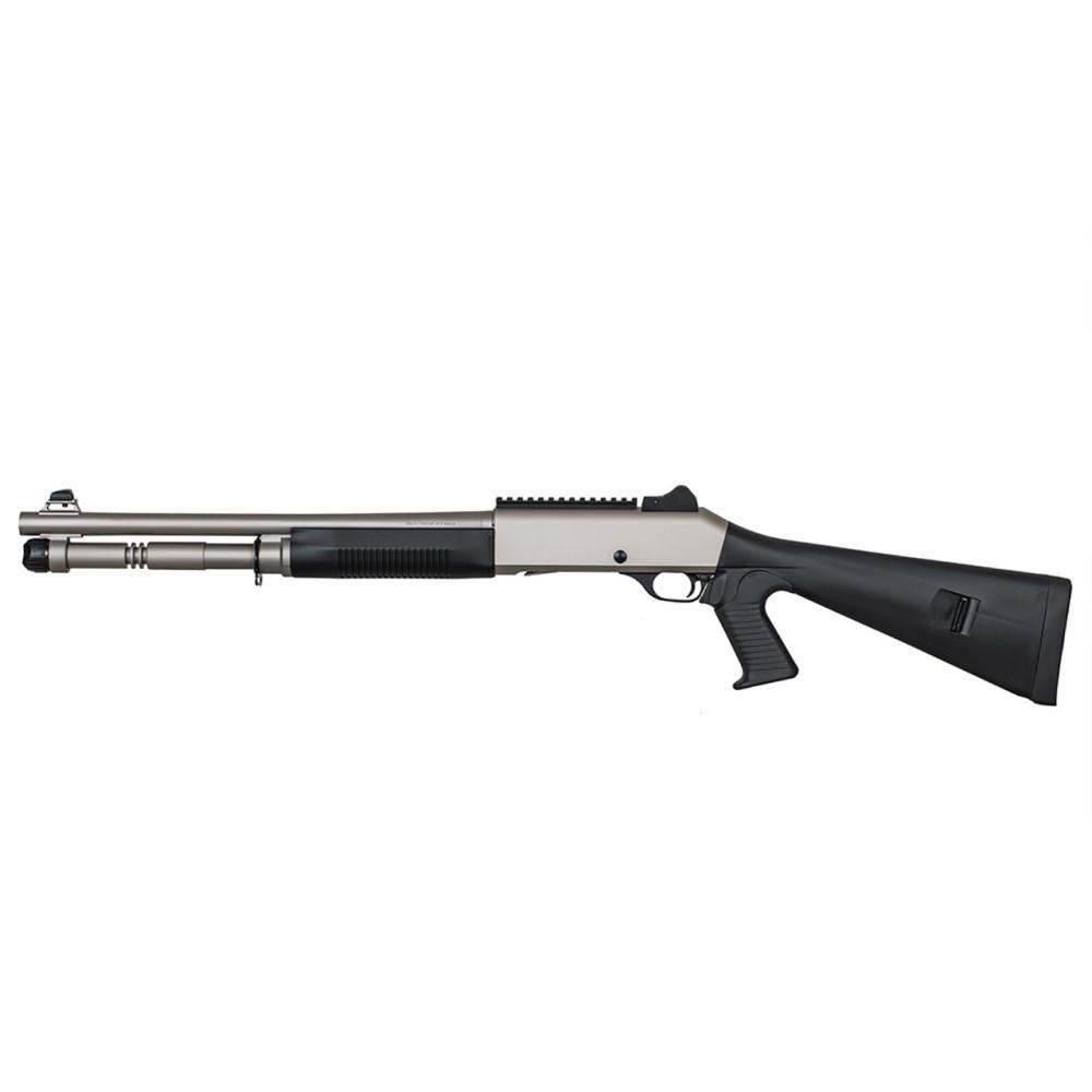 MAC 1014 Marine 18.5 12 ga Semi auto tube fed shotgun 5+1 Nickel Finish