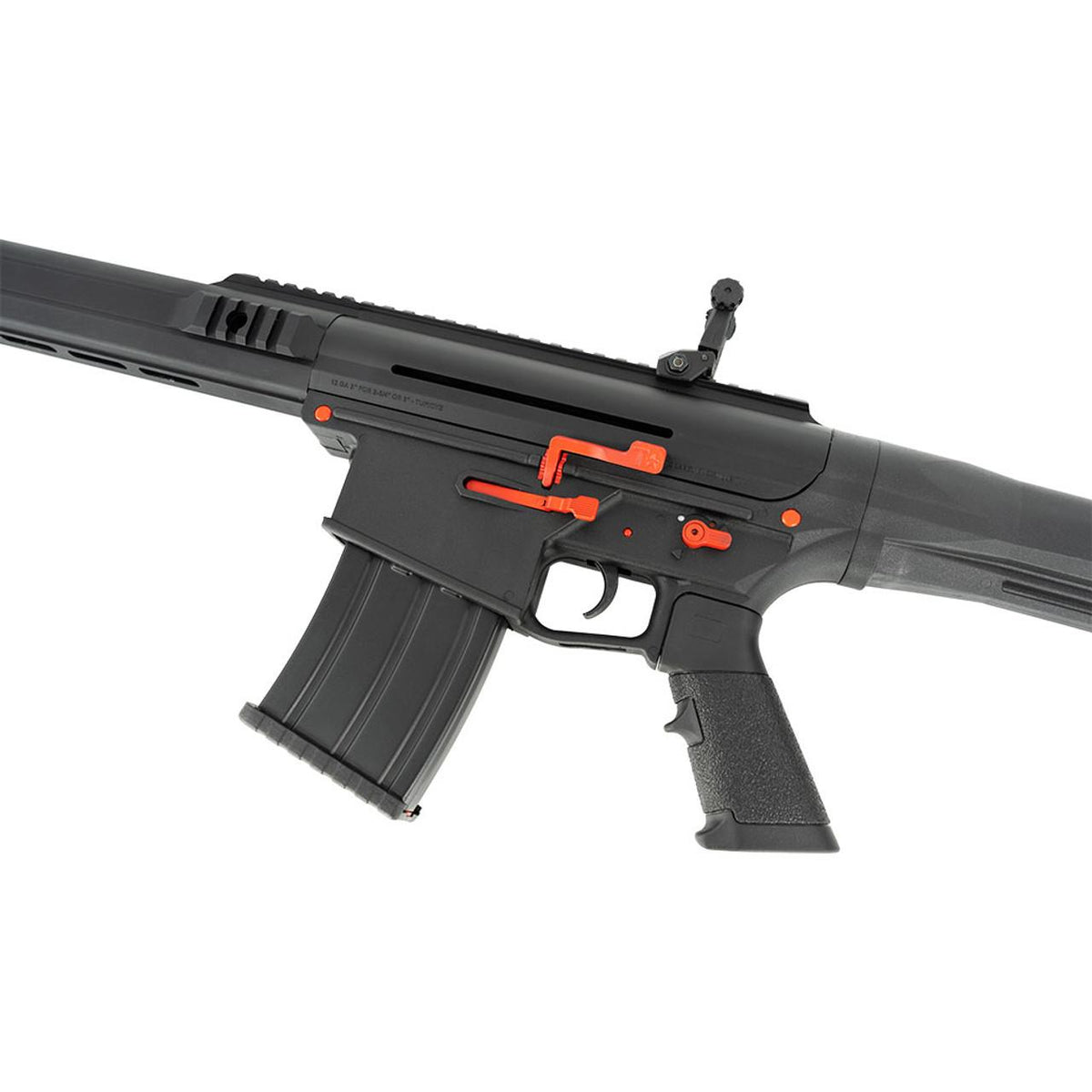 TT-12 PRO Black w/ Red SA Magfed 12GA Self Reg Gas Mil-Spec Buffer Tube