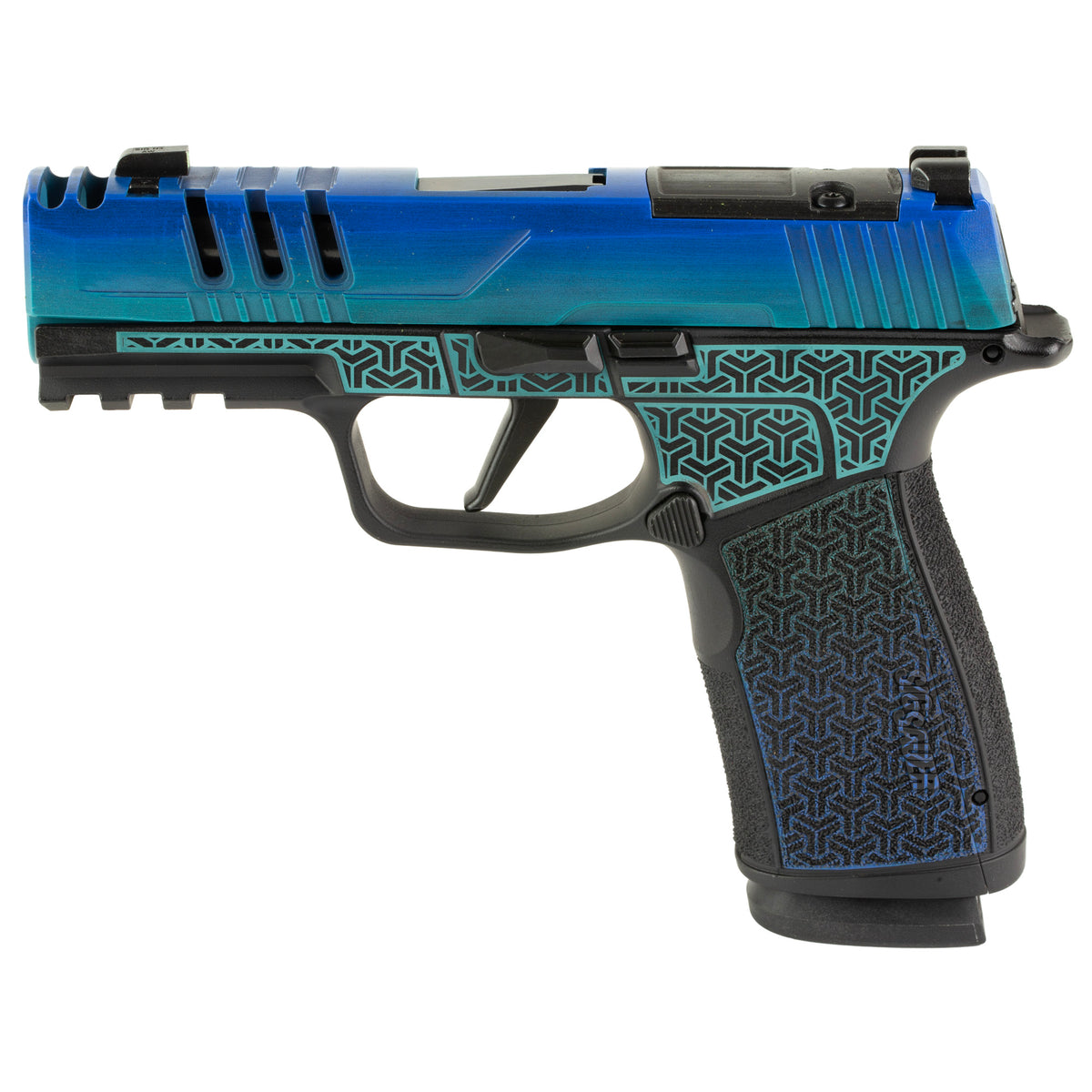 Sig Sauer P365 XMACRO COMP - 9MM 3.1" 17rd (Custom Galactic June Bug Cerakote Finish by Shark Coast Tactical)