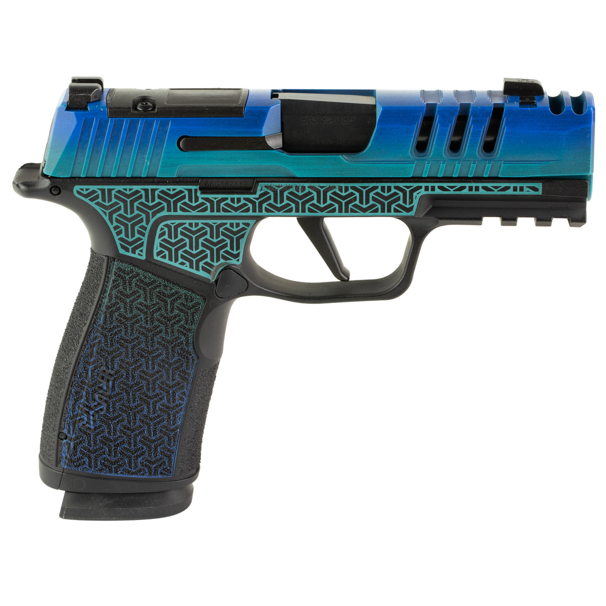 Sig Sauer P365 XMACRO COMP - 9MM 3.1" 17rd (Custom Galactic June Bug Cerakote Finish by Shark Coast Tactical)